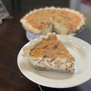 Quiche, vegetable and cheddar